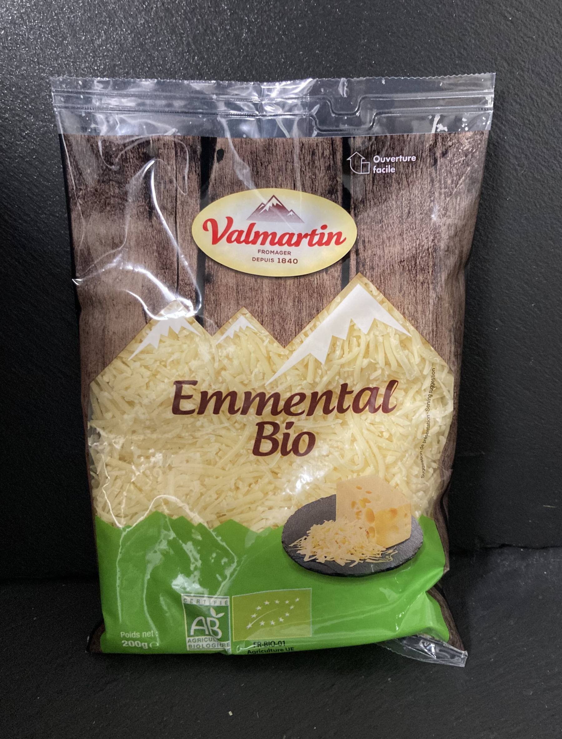 Emmental Rapé 200gr Bio 