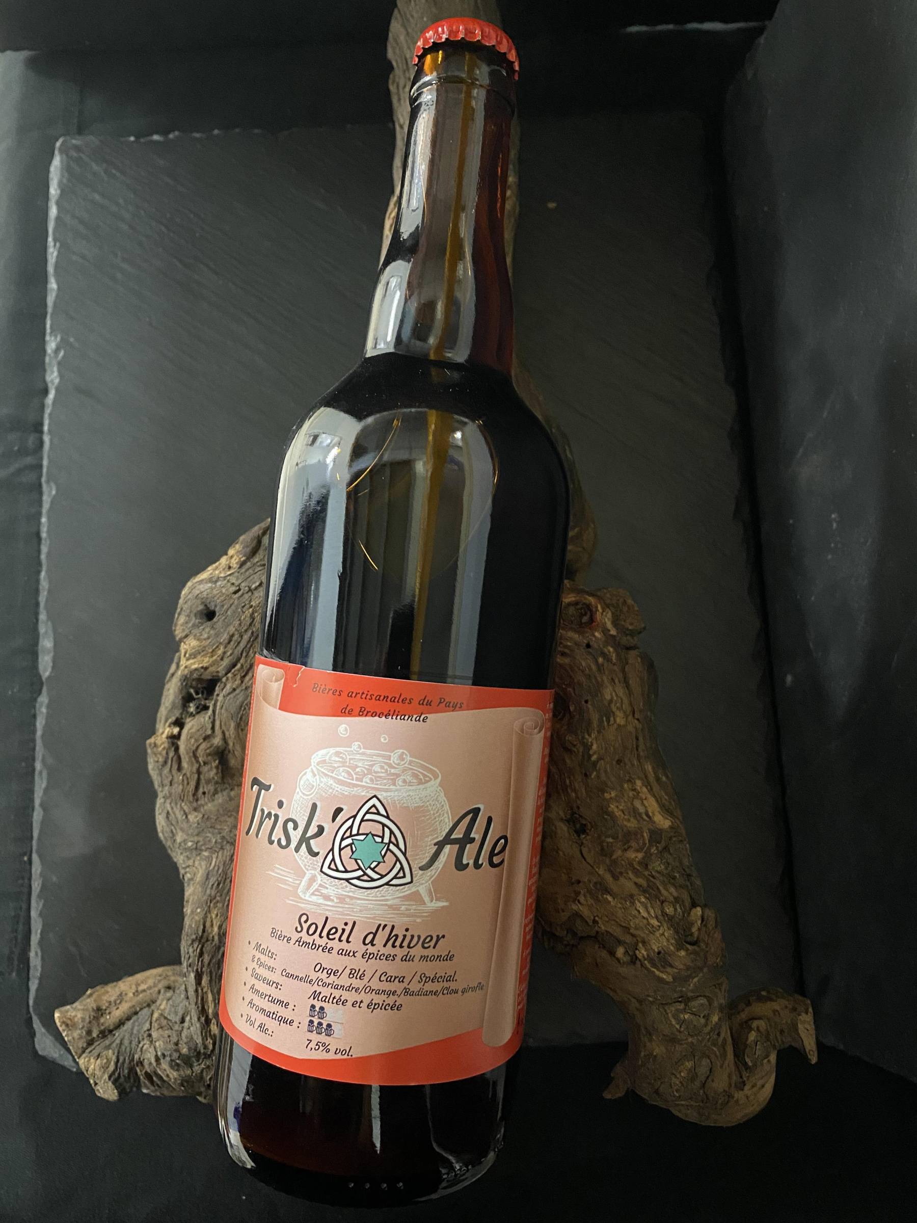 BIERE AMBREE SOLEIL D'HIVER 75 CL