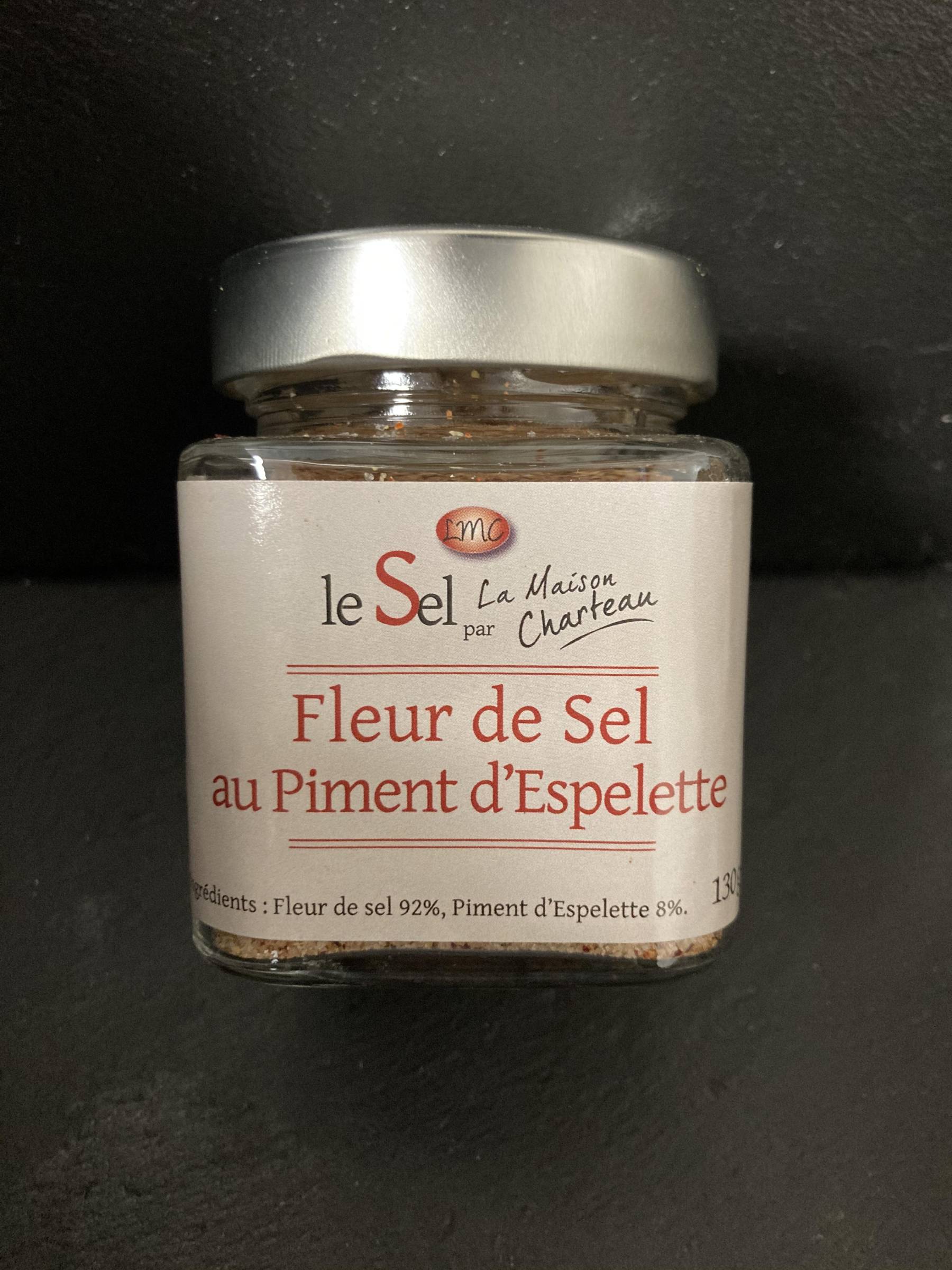 Bocal de fleur de sel au piment d'espelette 130gr