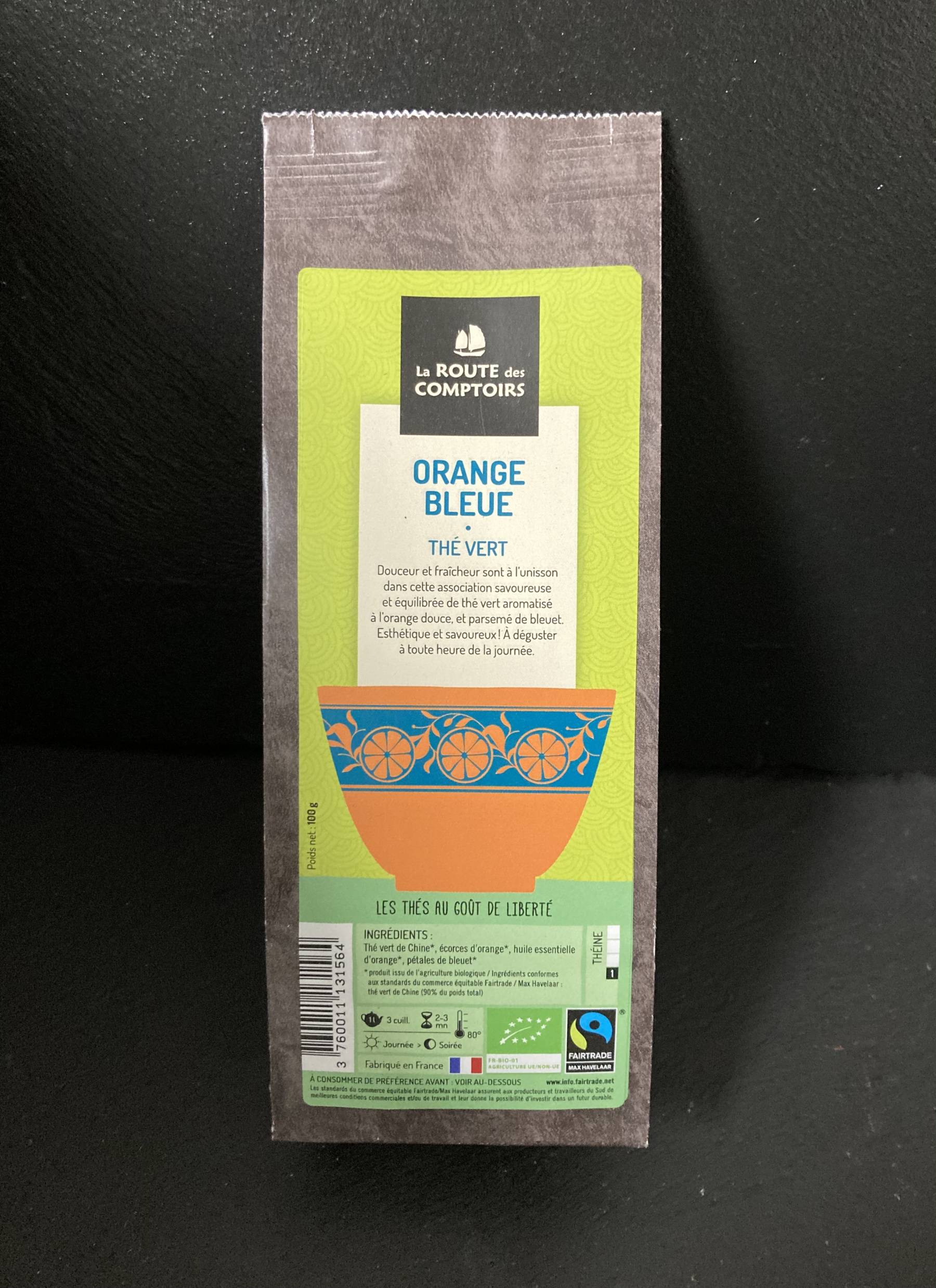 Thé vert orange bleue (100 gr)