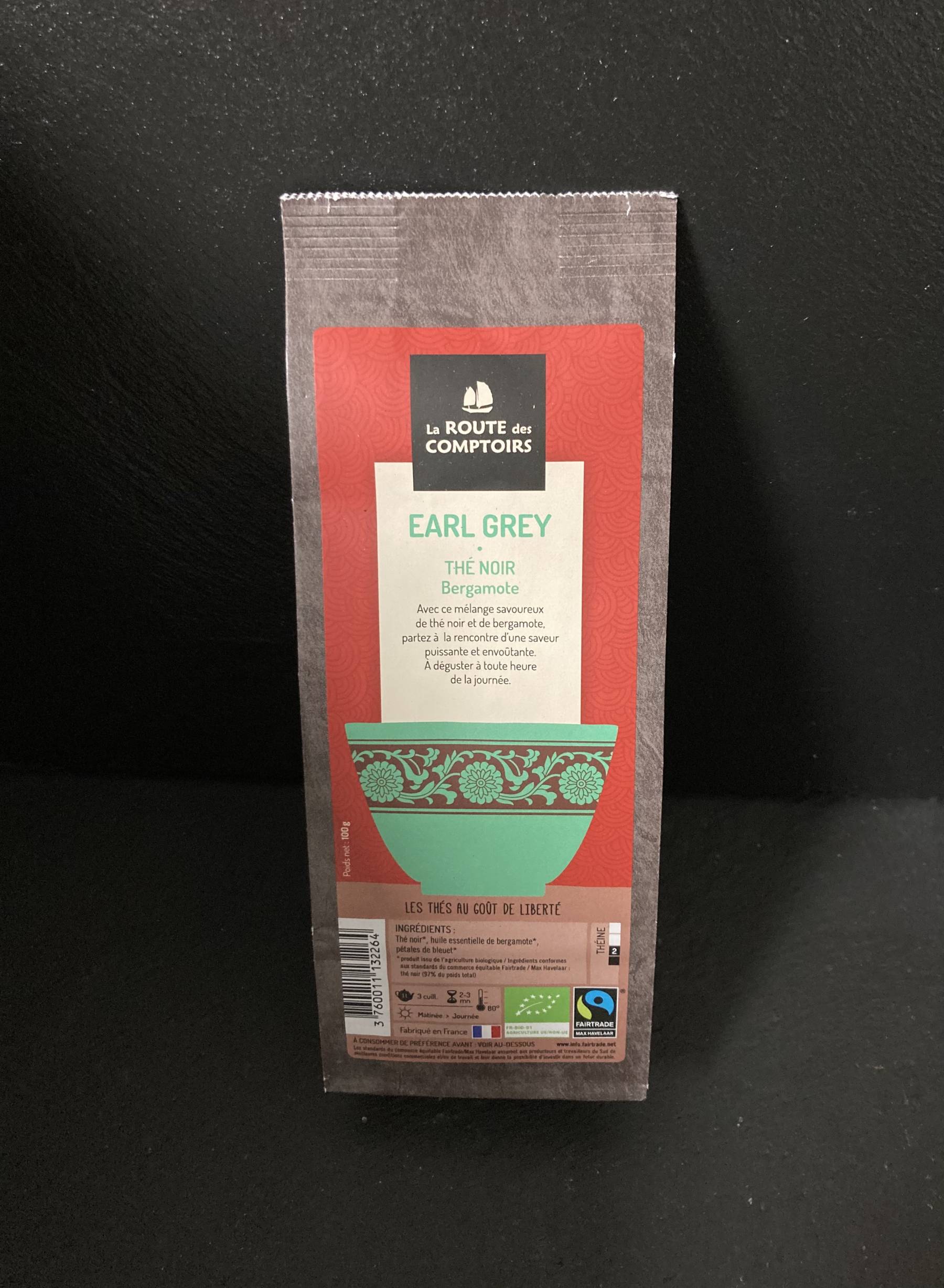 Thé noir earl gray sachet 100gr