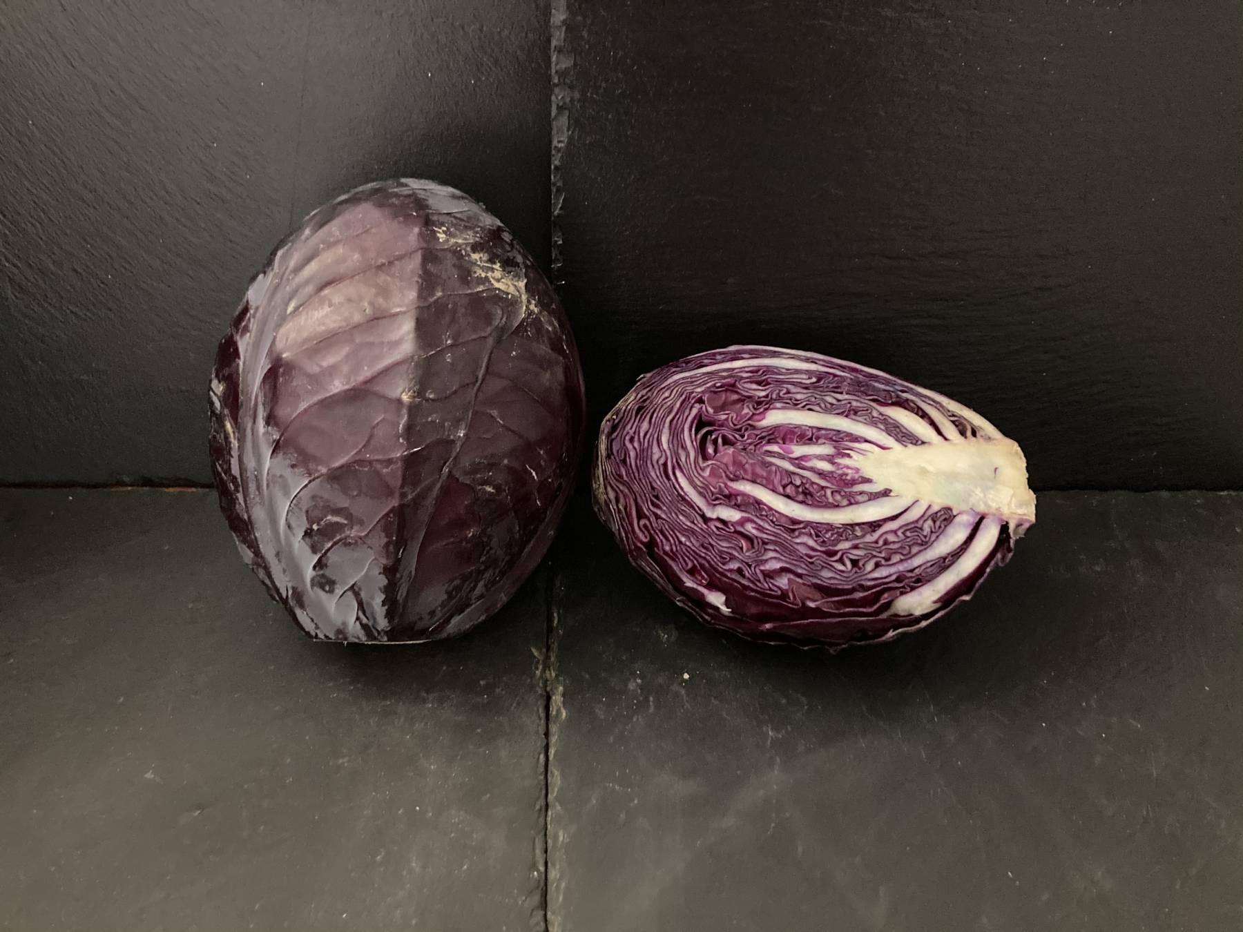 Chou rouge ou blanc vendu en 1/2
